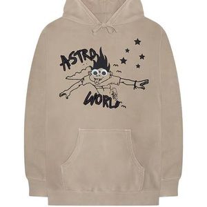 Travis Scott Astroworld Look Mom I Can Fly Hoodie Tan (DAMAGE IS EASILY FIXED)